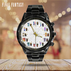 Final Fantasy Black Stainless Steel Watch - GNE7679