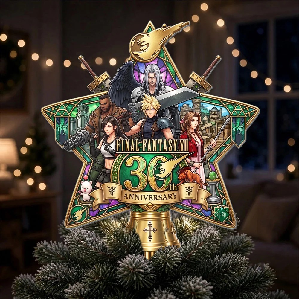 Final Fantasy VII 30th Anniversary Christmas Tree Topper – TMTHU9682