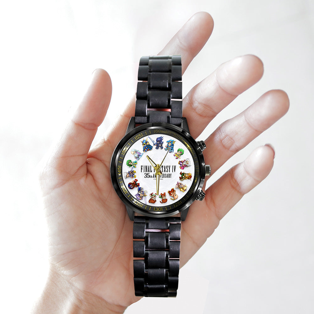 Final Fantasy IV 35th Anniversary Black Stainless Steel Watch - GNE7868
