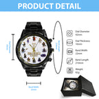 Final Fantasy X 25th Anniversary Black Stainless Steel Watch - GNE7950