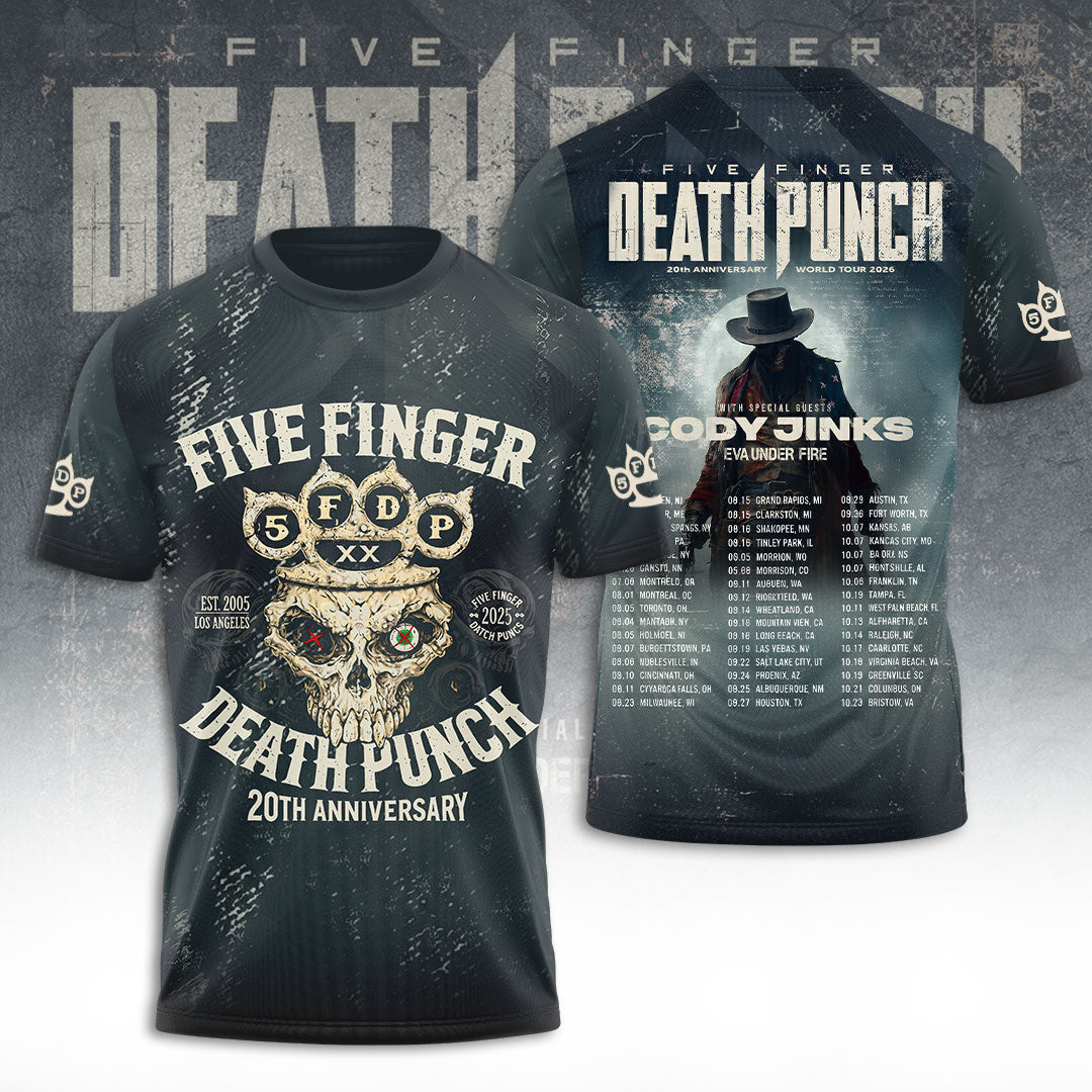 Five Finger Death Punch Tour 2026 3D Apparel – TANTN20325