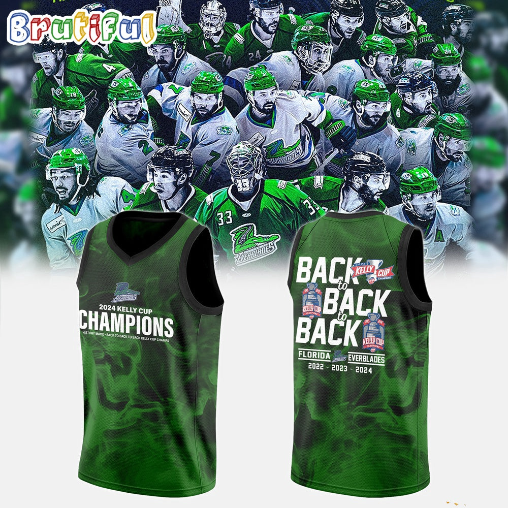 Florida Everblades 2024 Kelly Cup Champions Jersey