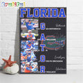 Florida Gators Baseball Team 2024 Line Up Stars Signatures Wall Art Poster Canvas
