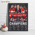 Florida Panthers 2024 Stanley Cup Final Atlantic Division Champions Wall Art Poster Canvas
