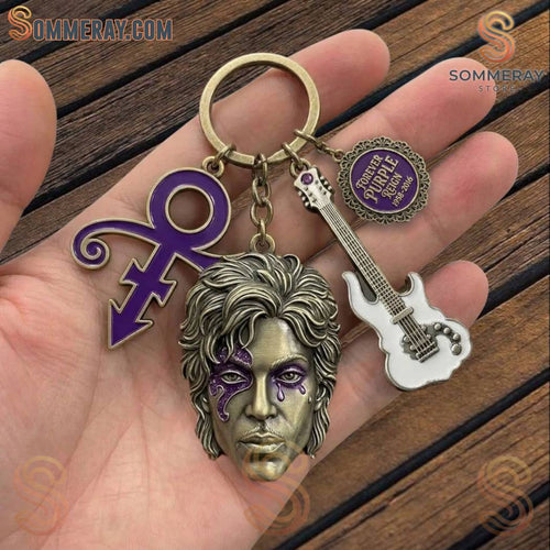 Forever Purple Reign Prince Keychain