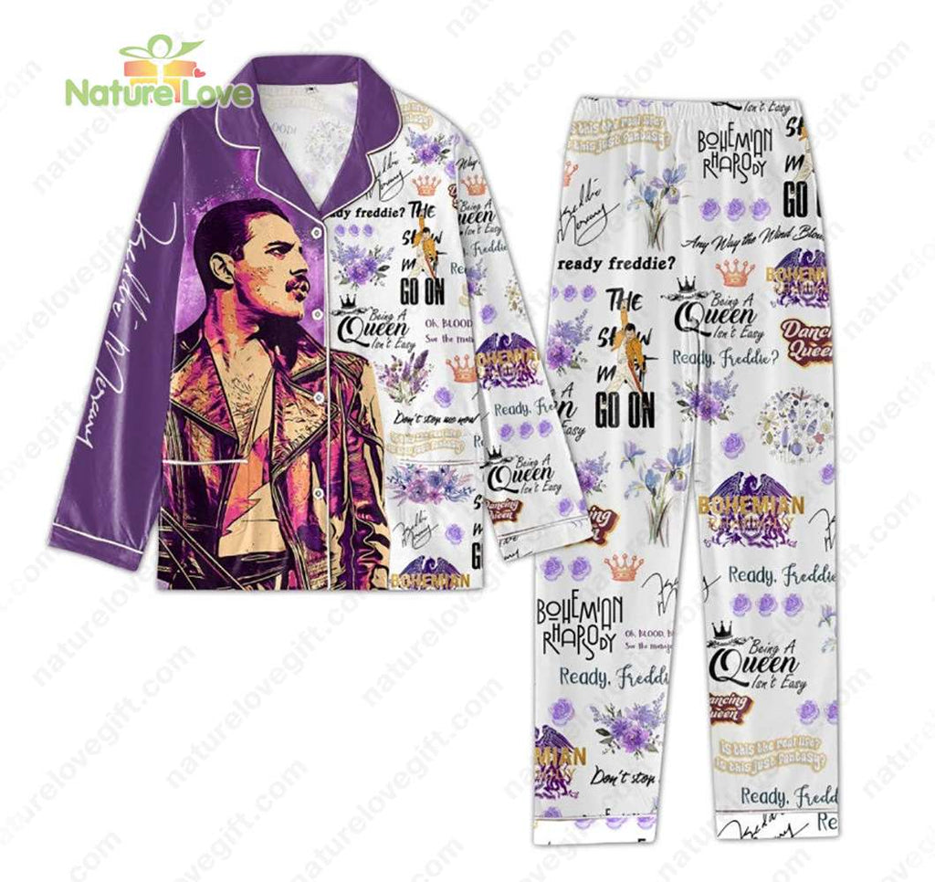 Freddie Mercury Being A Queen Isn’t Easy Pajamas Rock Band Sleepwear