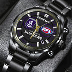Personalized Fremantle Dockers Black Stainless Steel Watch - TANTN24914