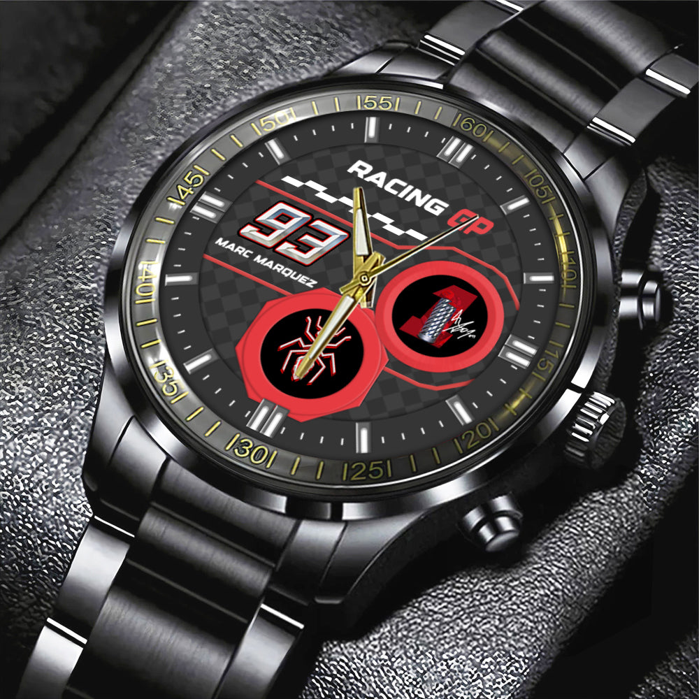 Ducati Lenovo Team x Marc Márquez 2025 MotoGP World Champion Black Stainless Steel Watch – GNE4490