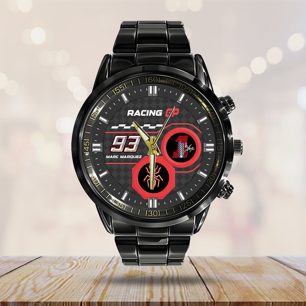 Ducati Lenovo Team x Marc Márquez 2025 MotoGP World Champion Black Stainless Steel Watch – GNE4490
