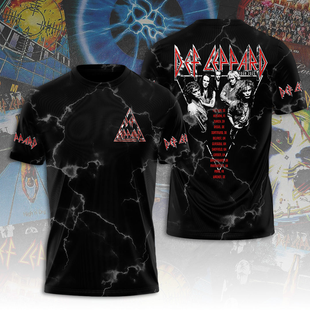 Def Leppard 2026 UK/EU Tour 3D Apparel – GNE8040
