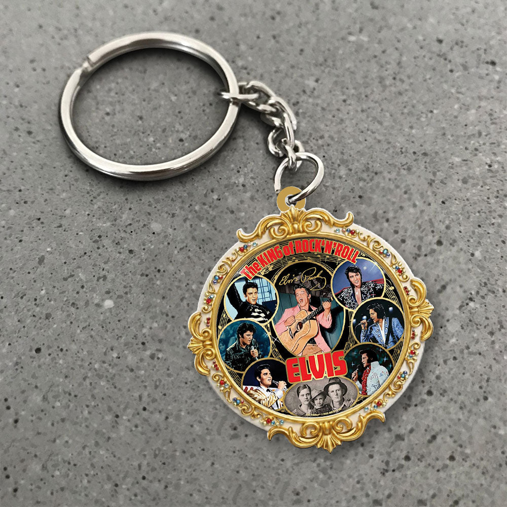 Elvis Presley Custom Shape 2-sided Keychain – GNENEW820