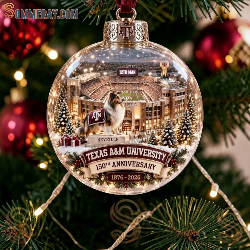 Gig ’em Aggies 150th Anniversary Christmas Ball Ornament