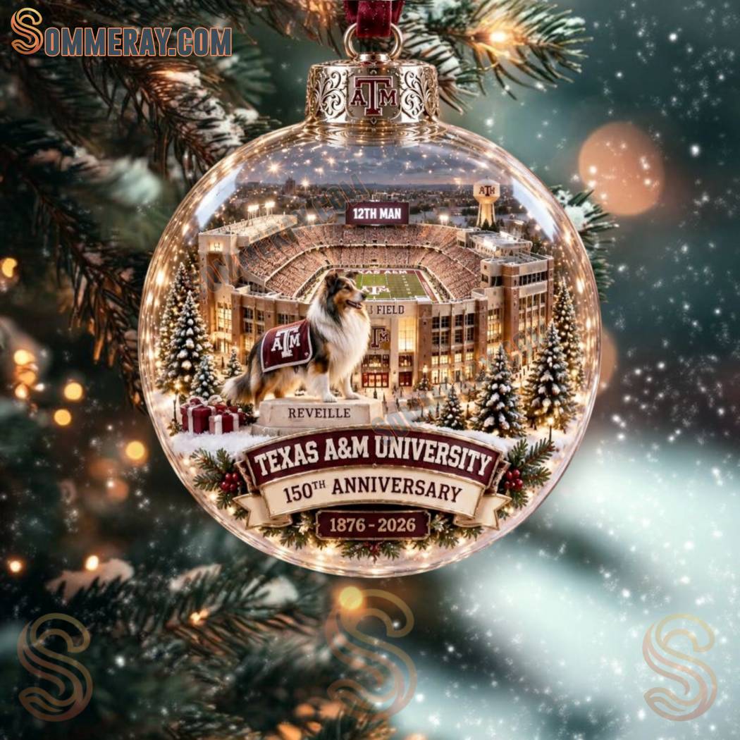 Gig ’em Aggies 150th Anniversary Christmas Ball Ornament