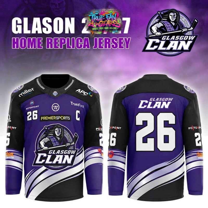 Glasgow Clan EIHL Season 2026-2027 Personalized Hockey Jersey