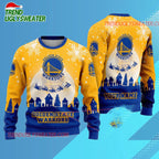 Golden State Warriors Sleigh Ride Slam Ugly Christmas Sweater