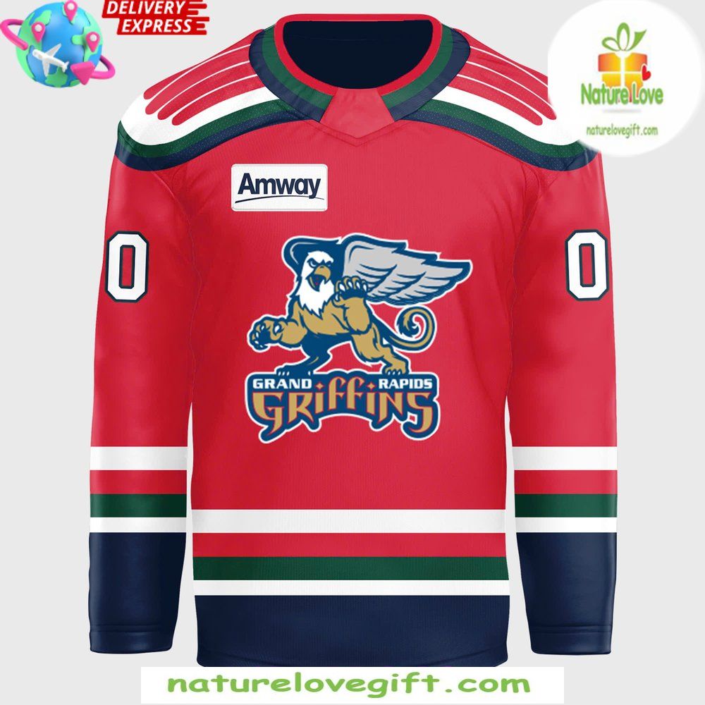 Grand Rapids Griffins Red CCM Quicklite Hockey Jersey