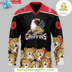 Grand Rapids Griffins Black Hockey Jersey Teddy Bear Special