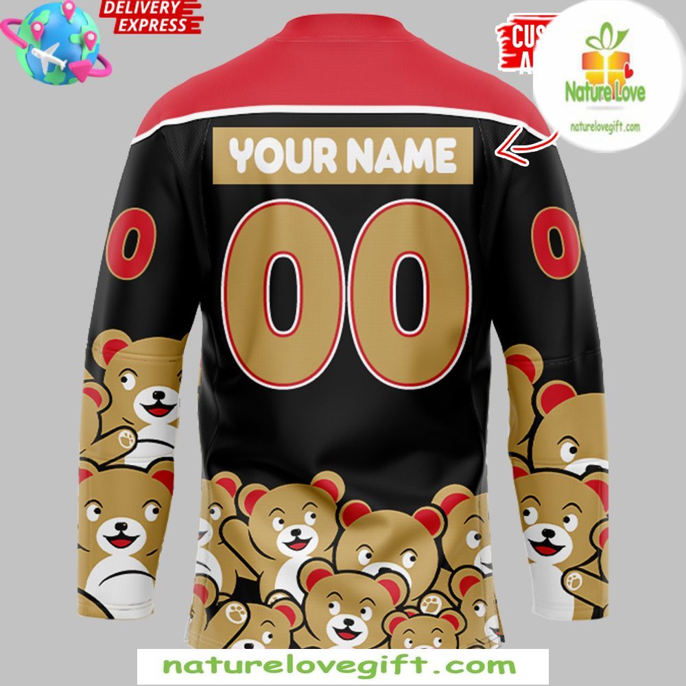 Grand Rapids Griffins Black Hockey Jersey Teddy Bear Special