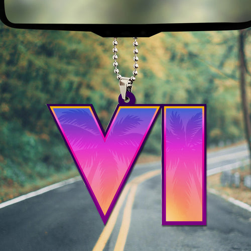 Grand Theft Auto VI Custom shape 2-sided Acrylic Car Ornament – GNE7329