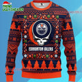 Grateful Dead X Nhl Edmonton Oilers Stealie Logo Ugly Christmas Sweater