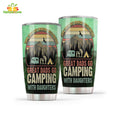 Great Dad Go Camping with Daughter Tumbler, Cool Father’s Day Gifts from Daughter