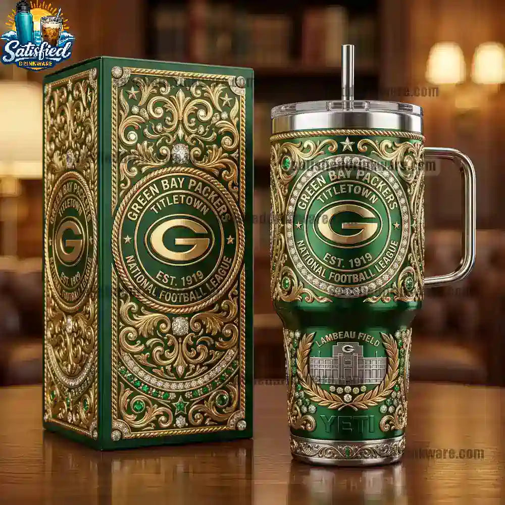 Green Bay Packers Collector Edition With Handle Yeti Tumbler