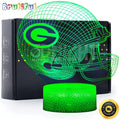 Green Bay Packers Night Light 3D Illusion LED Lamp