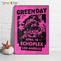 Green Day Los Angeles Ca April 18 2024 Echoplex Wall Art Poster Canvas