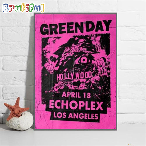 Green Day Los Angeles Ca April 18 2024 Echoplex Wall Art Poster Canvas