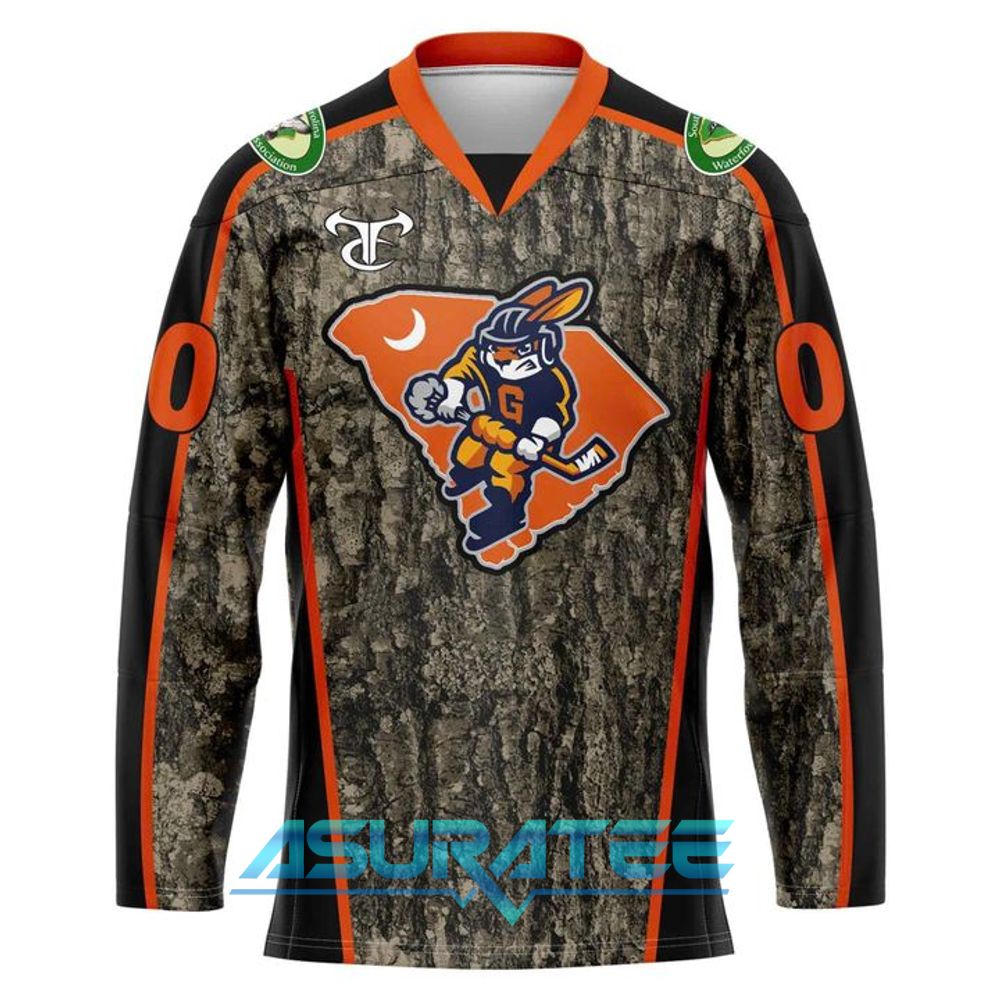 Greenville Swamp Rabbits 2026 Conservation Night Camo Hockey Jersey
