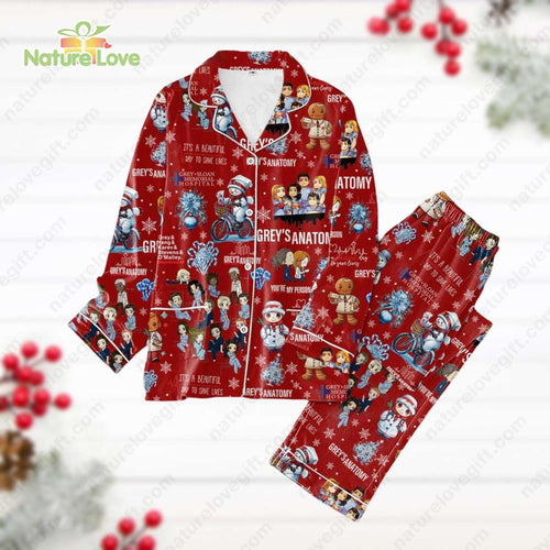Grey’s Anatomy Christmas Pajamas Greys Anatomy Nurse Pajamas