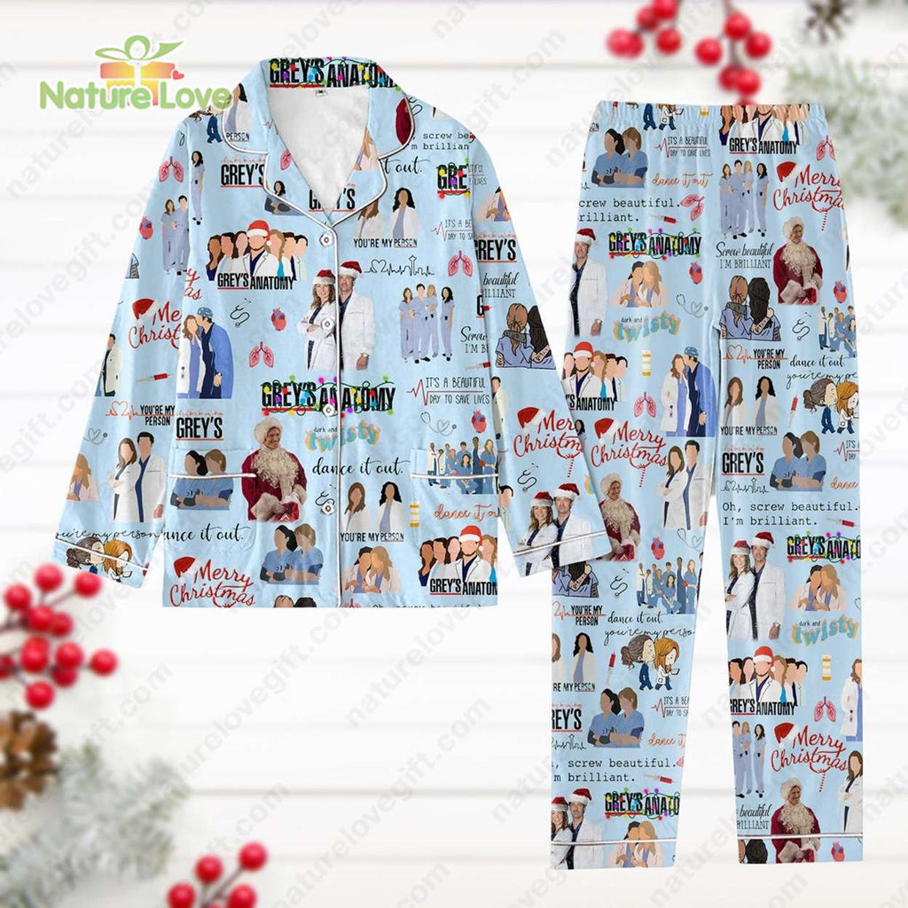 Grey’s Anatomy Nursing Pajama Set​ Dr Meredith Grey Pajamas