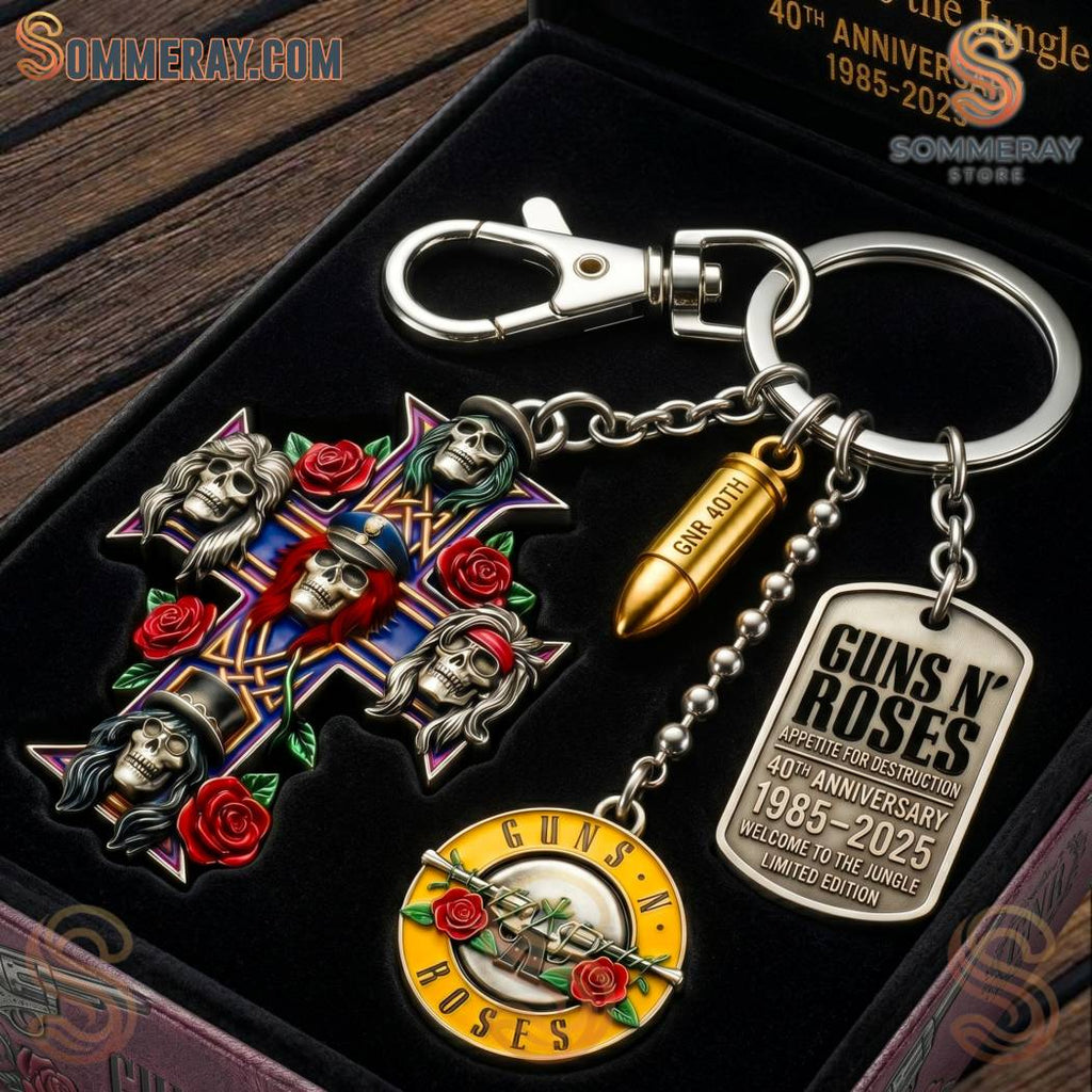 Guns N’ Roses 40th Anniversary Appetite For Destruction Keychain