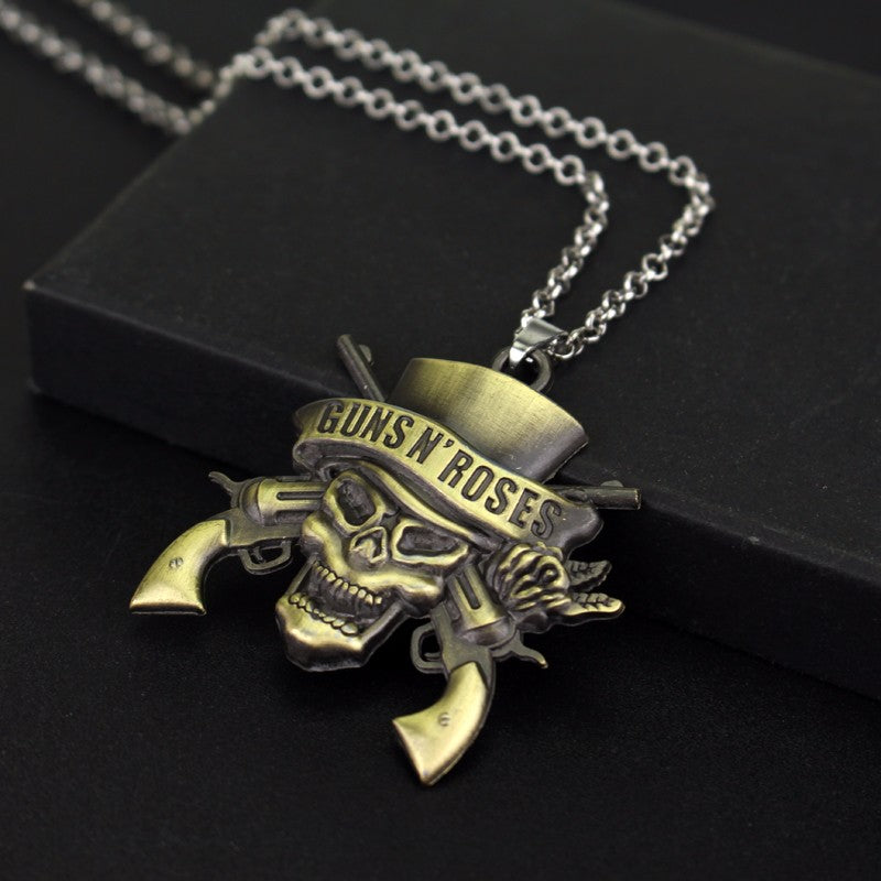 Guns N' Roses Alloy Pendant Necklace – MAITMDROP046