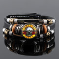 Guns N' Roses Braided Multilayer Punk Leather Bracelet – MAITMDROP113