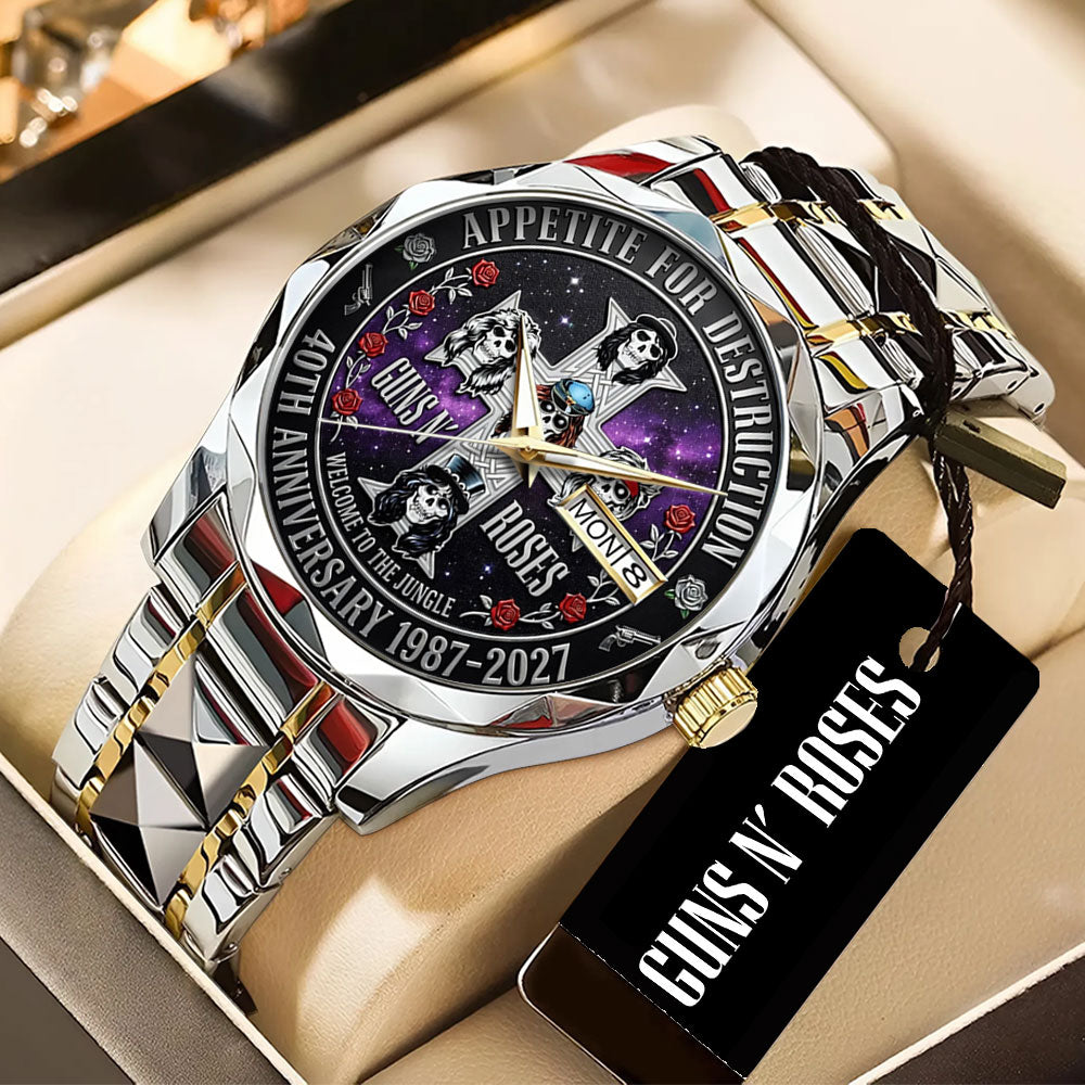 Guns N' Roses 40th Anniversary Alloy Luxury Quartz Watch – TANTN21628