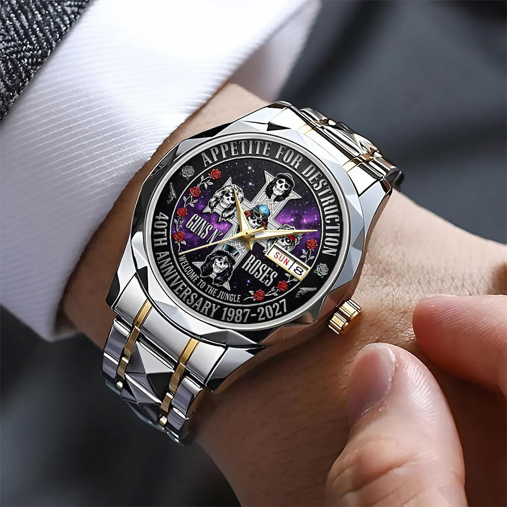 Guns N' Roses 40th Anniversary Alloy Luxury Quartz Watch – TANTN21628