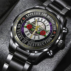 Guns N' Roses 40th Anniversary Black Stainless Steel Watch – TANTN21631
