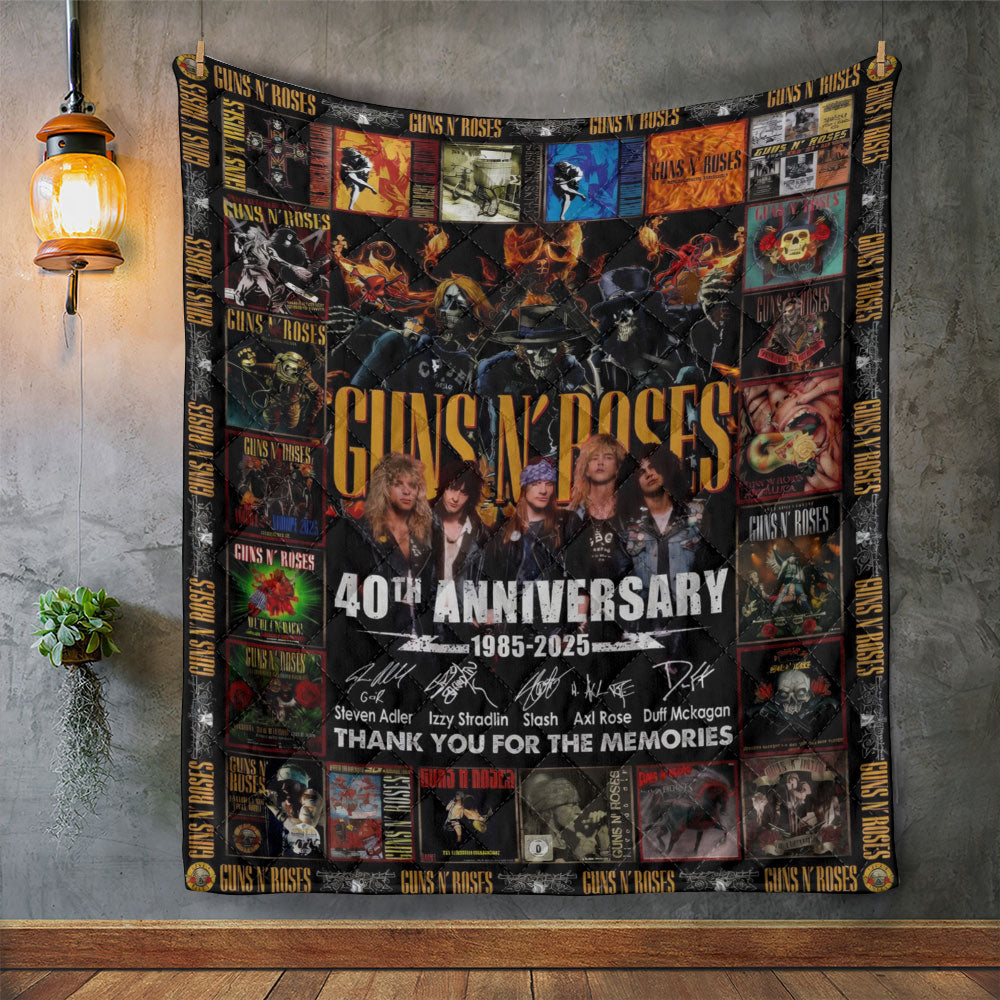Guns N' Roses 40th Anniversary Quilt Blanket – TANTN22888
