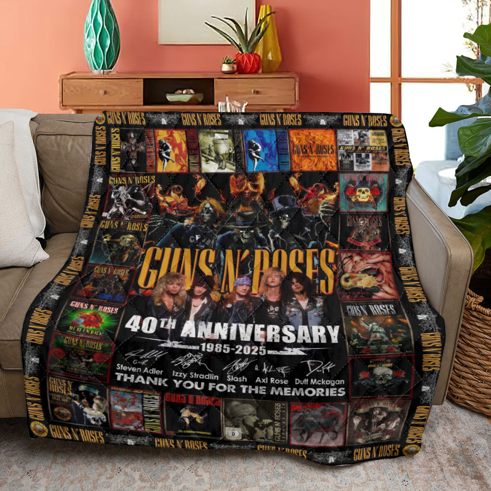 Guns N' Roses 40th Anniversary Quilt Blanket – TANTN22888