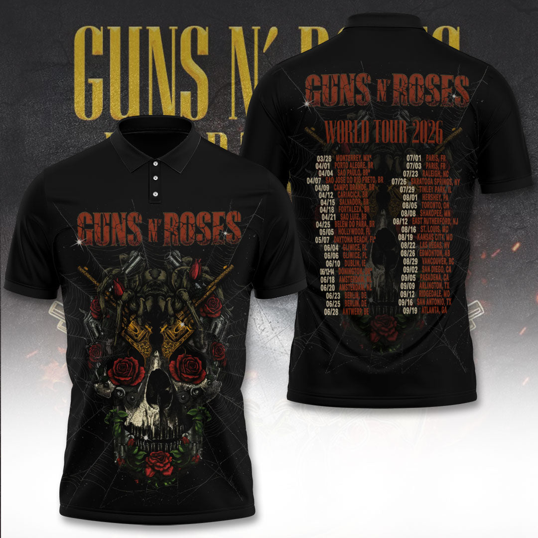 Guns N' Roses Tour 2026 3D Apparel – TANTN24301