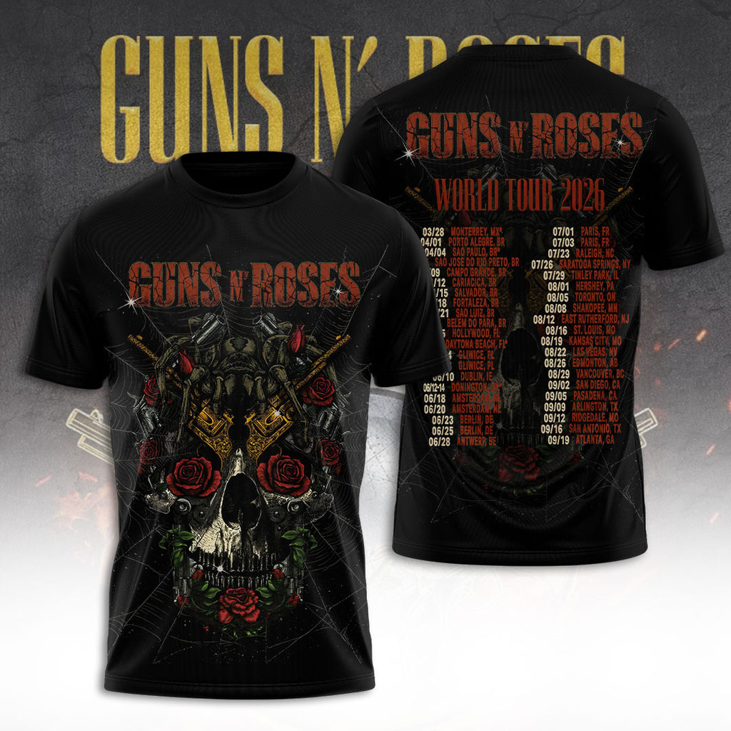 Guns N' Roses Tour 2026 3D Apparel – TANTN24301