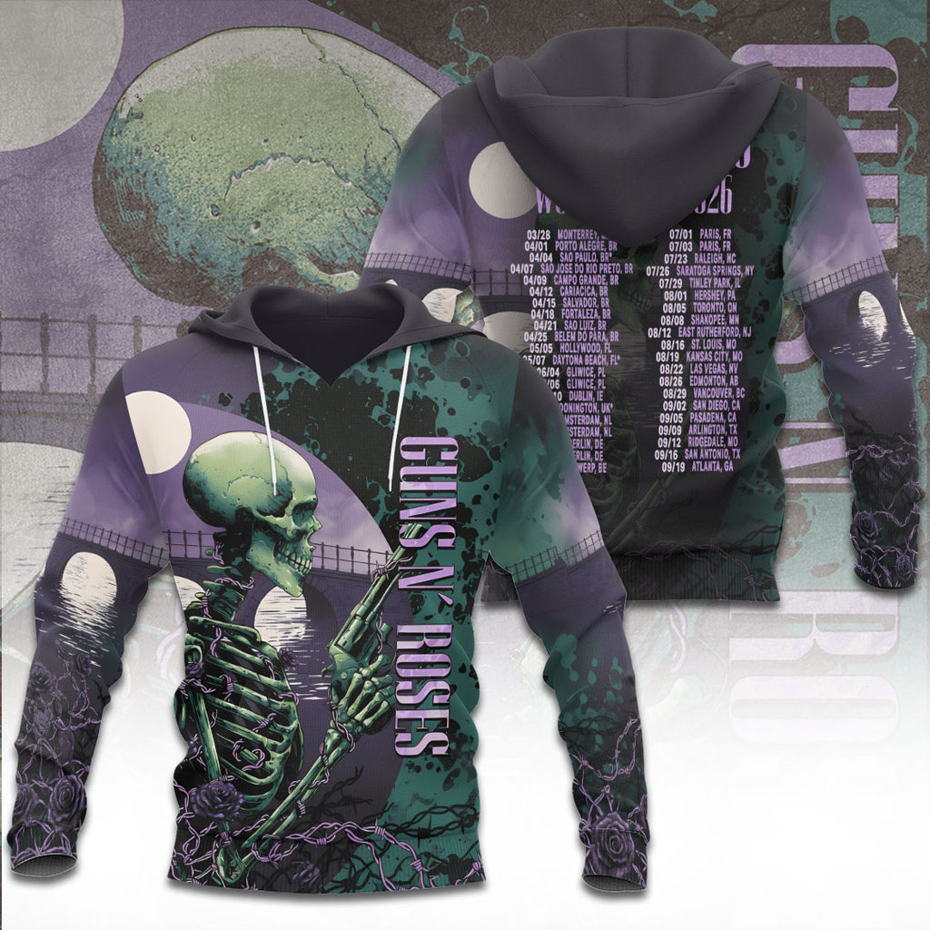 Guns N' Roses Tour 2026 3D Apparel – TANTN24305