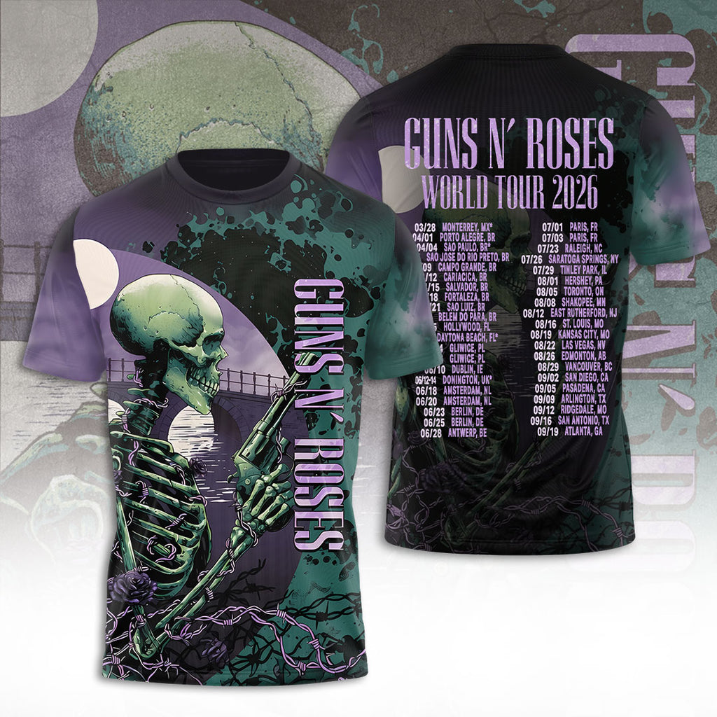 Guns N' Roses Tour 2026 3D Apparel – TANTN24305