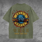 Guns N' Roses Tour 2026 2D Acid Washed Cotton T-Shirt – TANTN25384