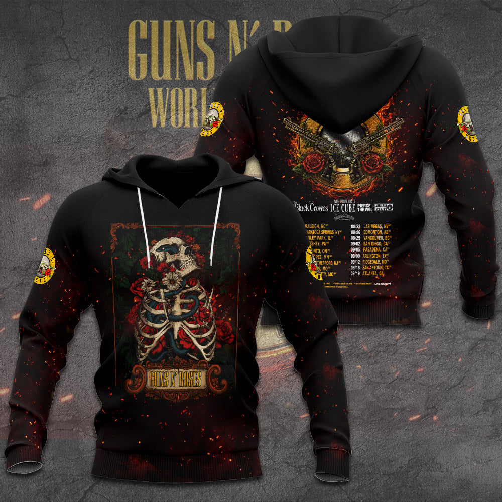 Guns N' Roses Tour 2026 3D Apparel – GNE8025