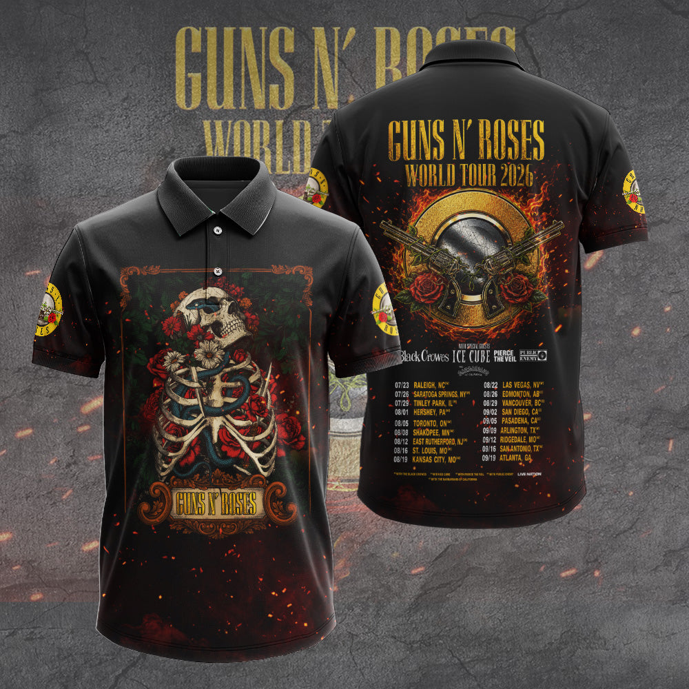Guns N' Roses Tour 2026 3D Apparel – GNE8025