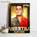 Gunther And Still Intercontinental Champion At WWE WrestleMania Goes Hollywood Wall Art Poster Canvas