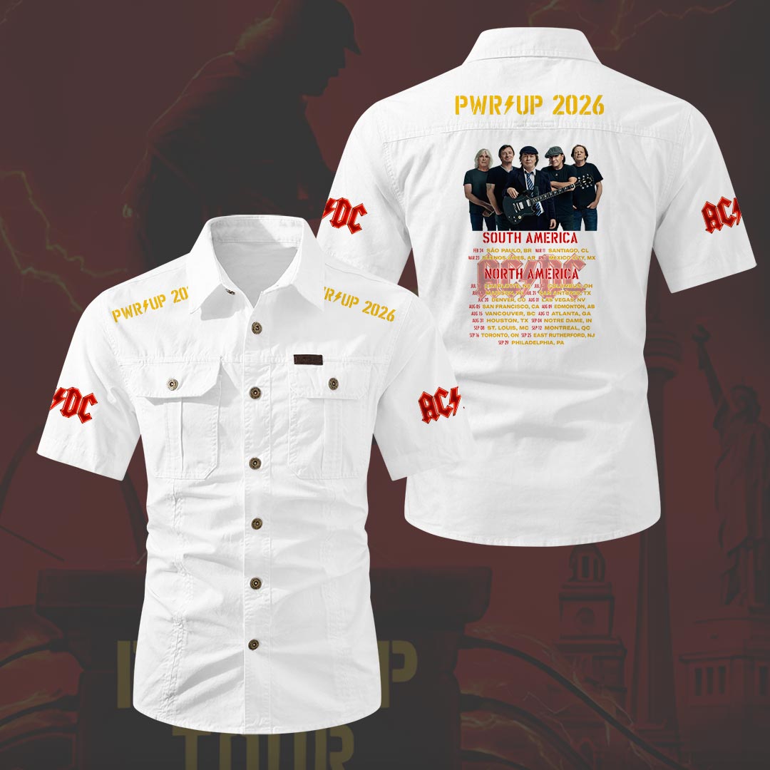 AC/DC World Tour 2026 2D Short Sleeve Mechanic Shirt – HOATT20165