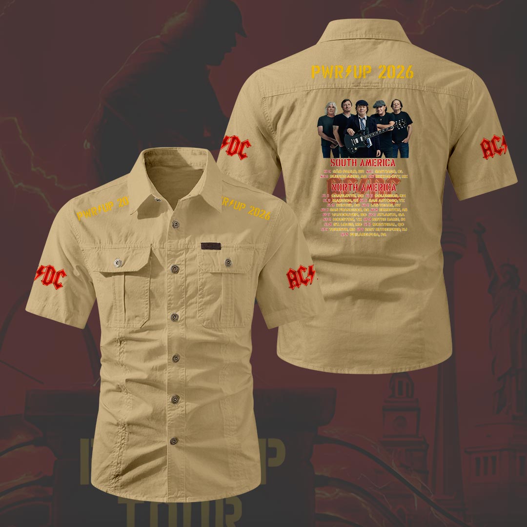 AC/DC World Tour 2026 2D Short Sleeve Mechanic Shirt – HOATT20165
